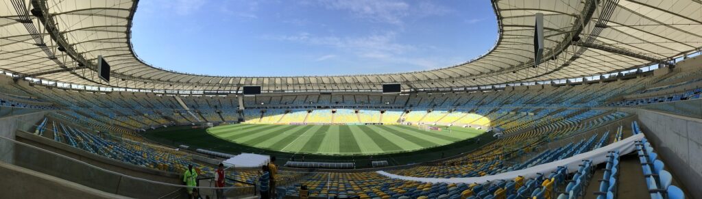 Imagem panorâmica do estádio do Maracanã